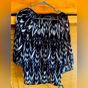 Sheer blouson top